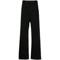 Salvatore Ferragamo Women's Cotton Trousers Black
