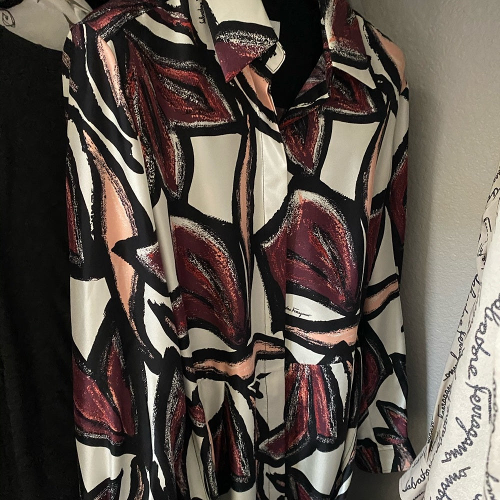 Salvatore Ferragamo Women's Luxury Shirt in Multicolor – Size 42