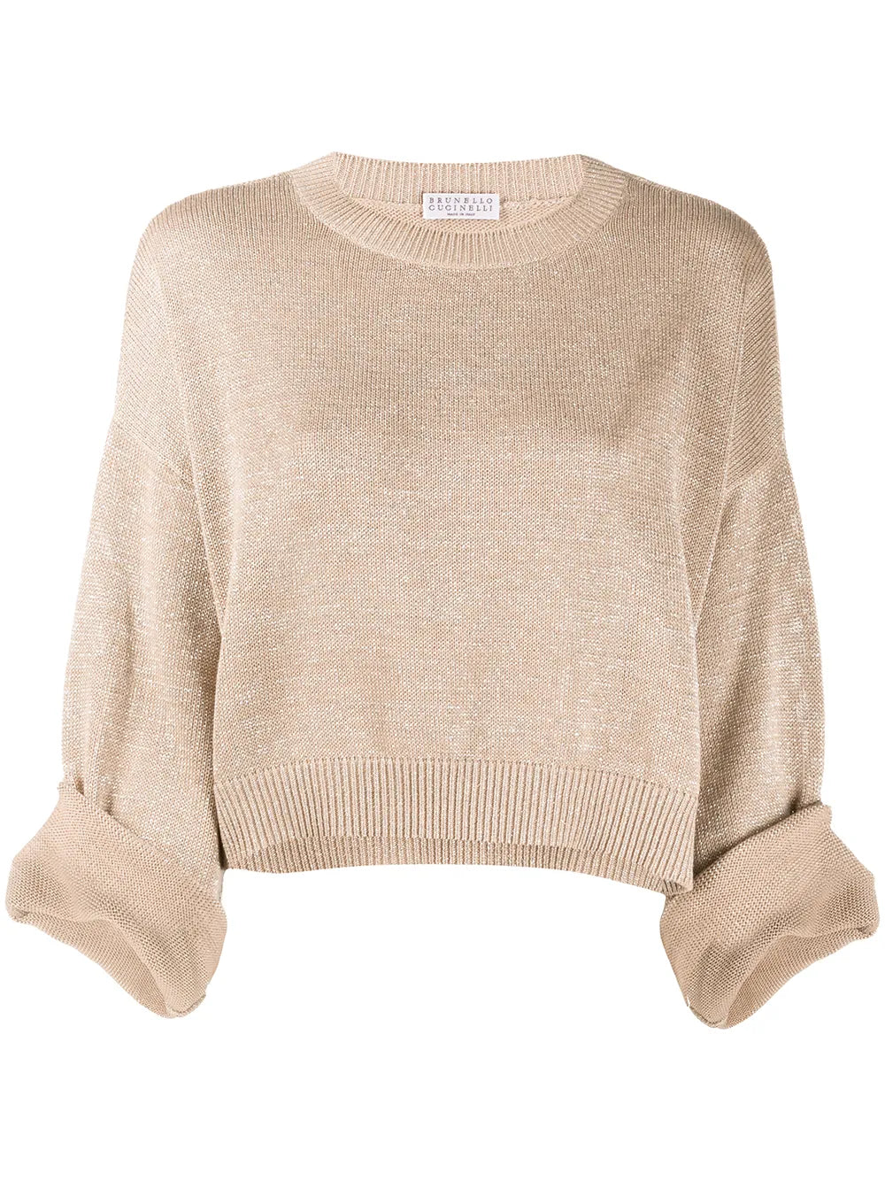 Brunello Cucinelli Women's Signature Cashmere-Blend Sweater in Gold – Size M