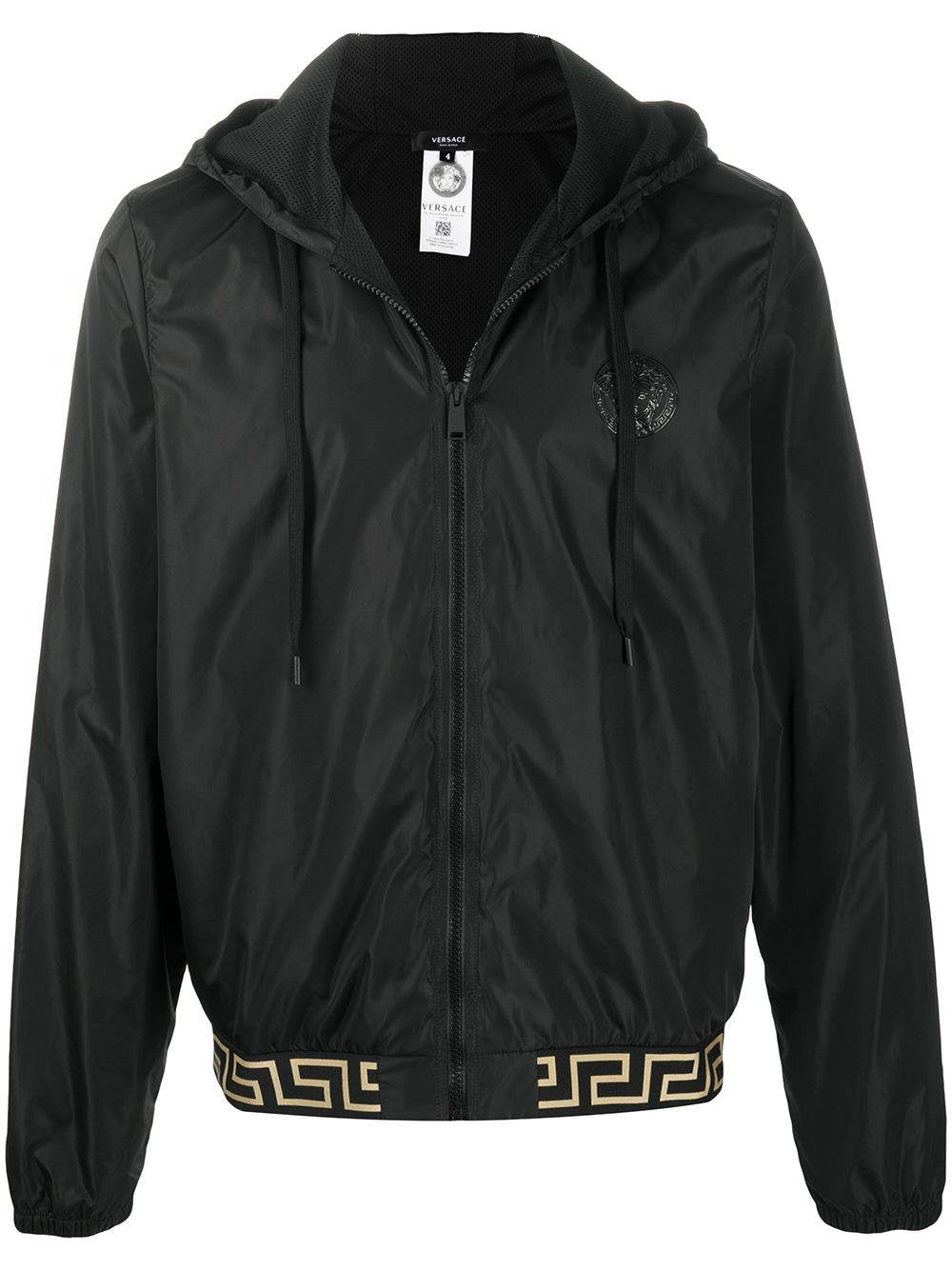 Versace Medusa Logo Nylon Zip-Up Jacket