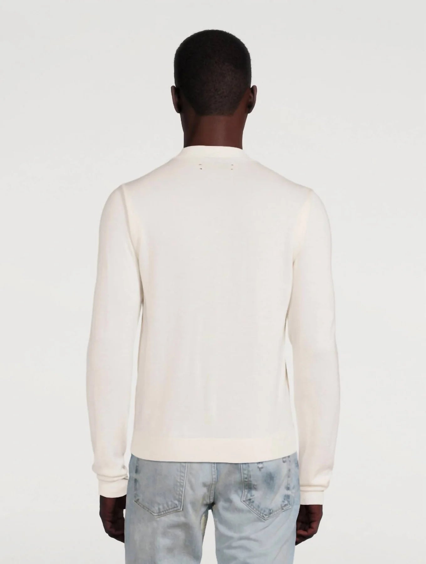 Amiri Leather Front Cardigan - Alabaster