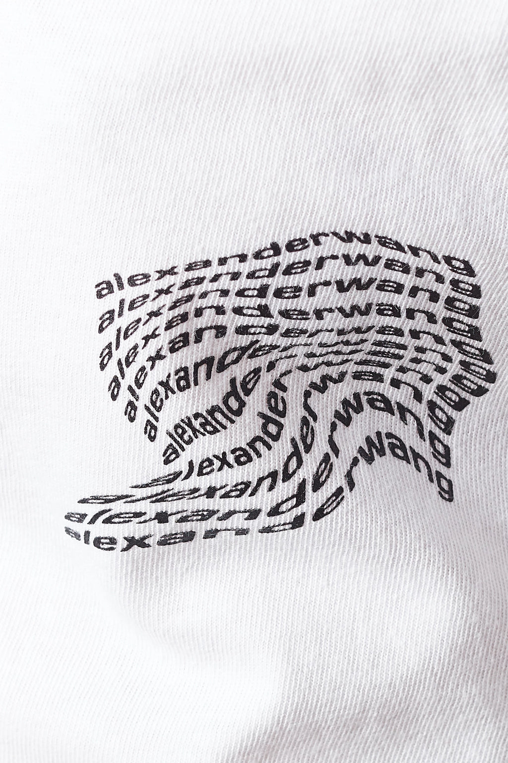 Alexander Wang Women's Warped Logo T-Shirt in White – Size S