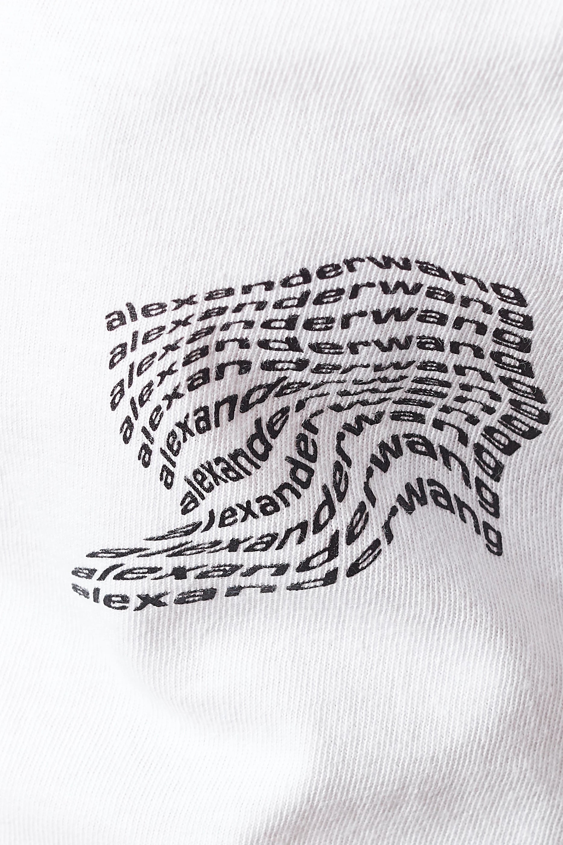 Alexander Wang Women's Warped Logo T-Shirt in White – Size S
