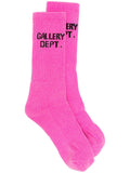 Gallery Dept Pink Intarsia-Knit Logo Socks