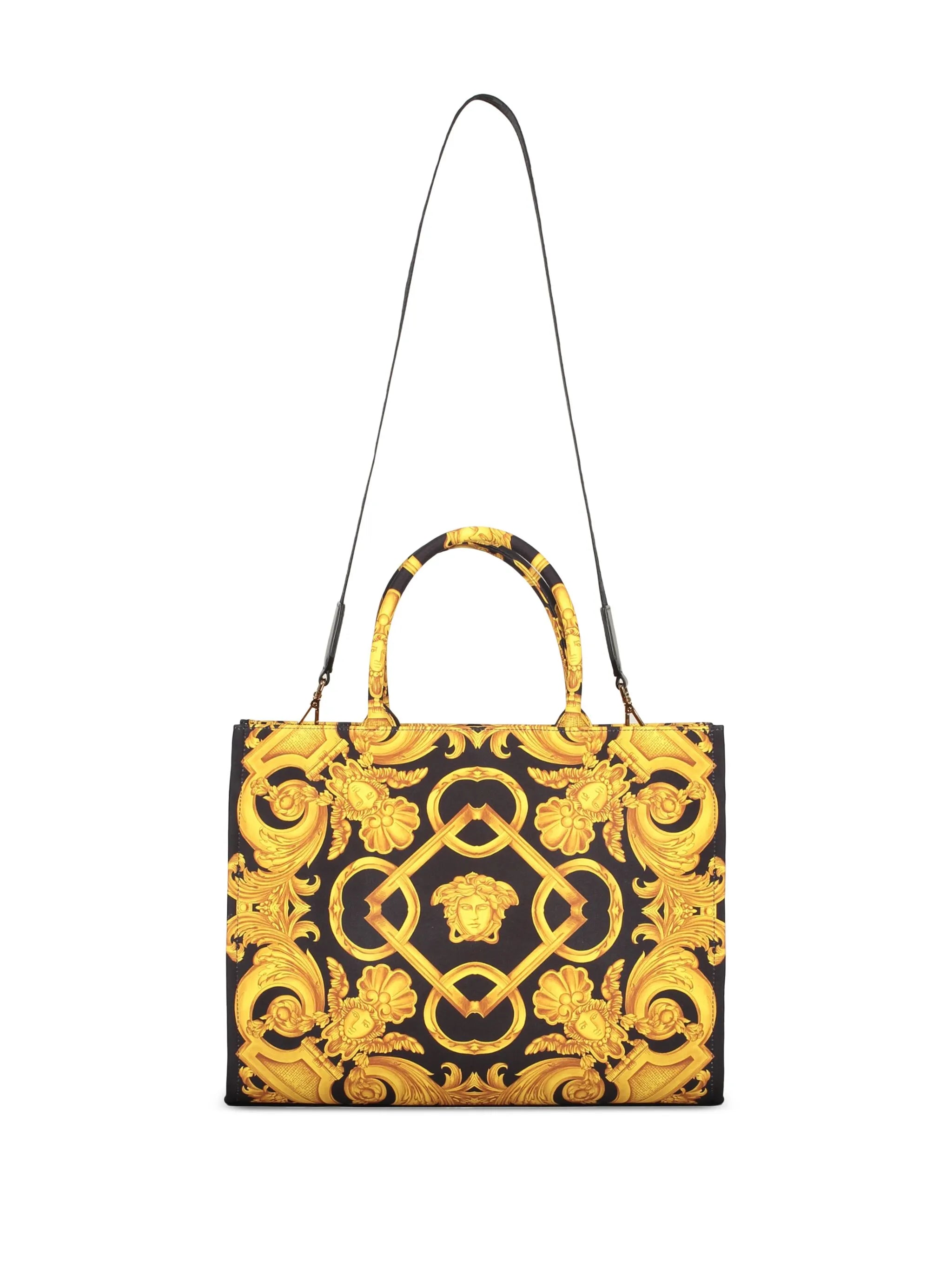 Versace Medusa Barocco Canvas Tote Bag