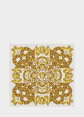 Versace White/Gold Barocco Pattern Silk Scarf