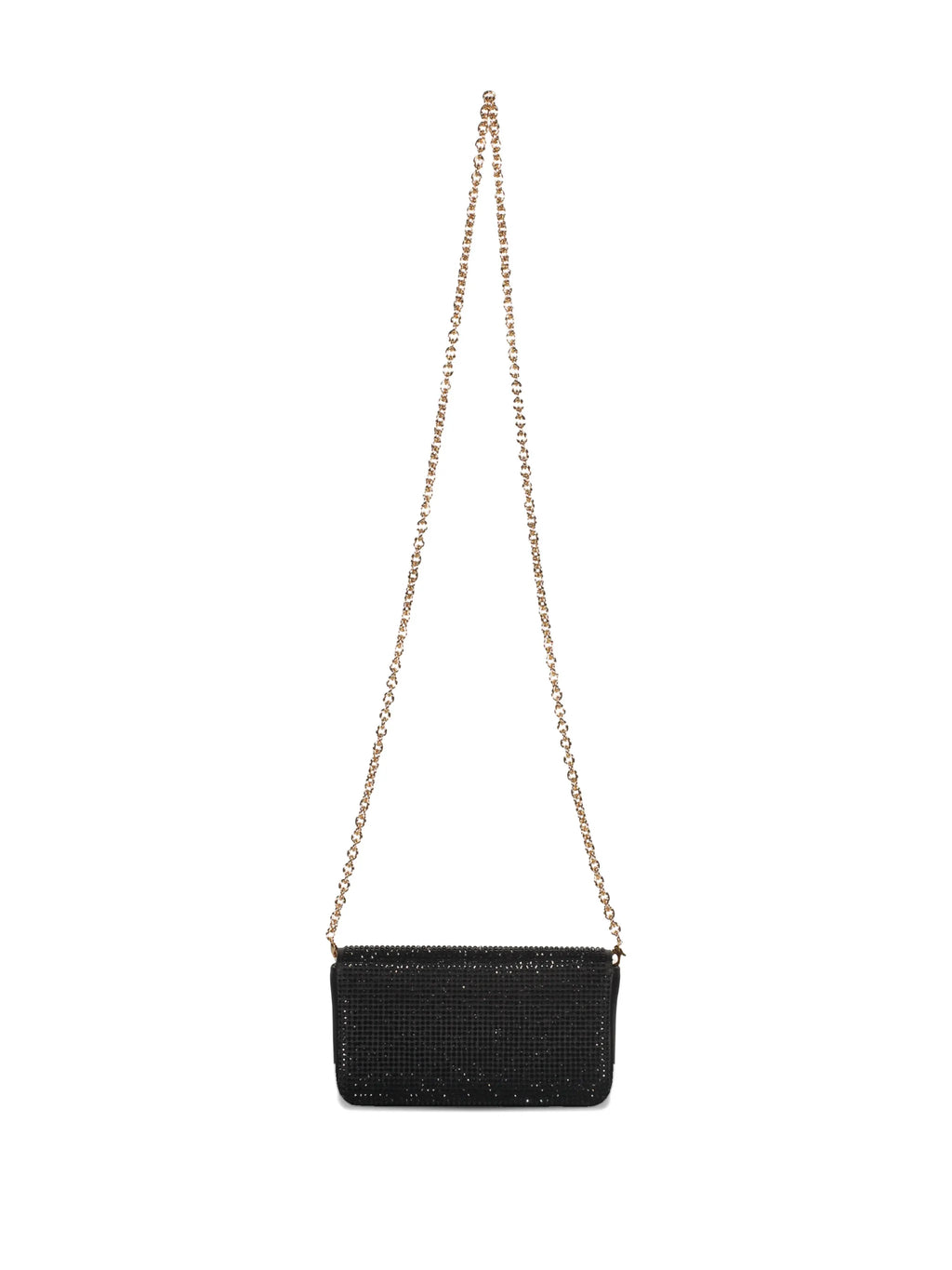 Versace Embelished Black Clutch with Golden Closure