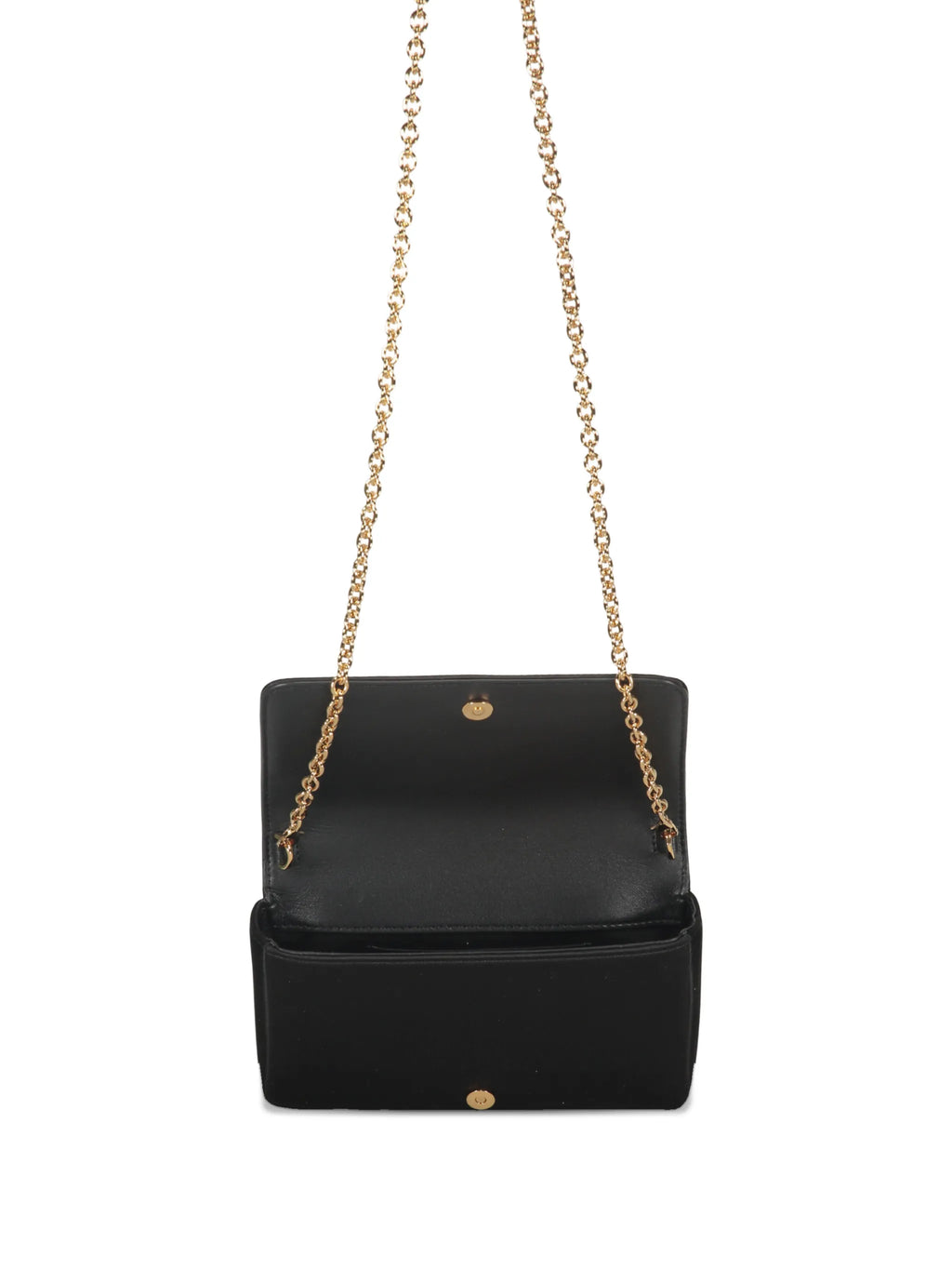 Versace Embelished Black Clutch with Golden Closure