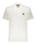 Versace Embroidered Cotton Polo Shirt - White