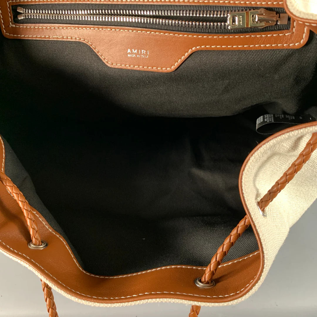 Amiri Canvas Rucksack Backpack - Cream