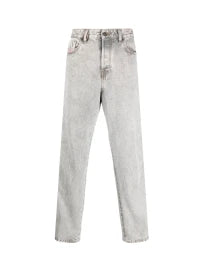 Diesel Grey Straight-Leg Denim Jeans