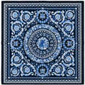 Versace Black/Navy Barocco Pattern Silk Scarf