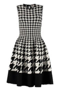 Alexander McQueen Women's Intarsia Knit Dress in Black/White – Size M