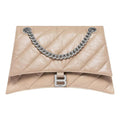 Balenciaga Women's Taupe Quilted Crush Chain Bag M