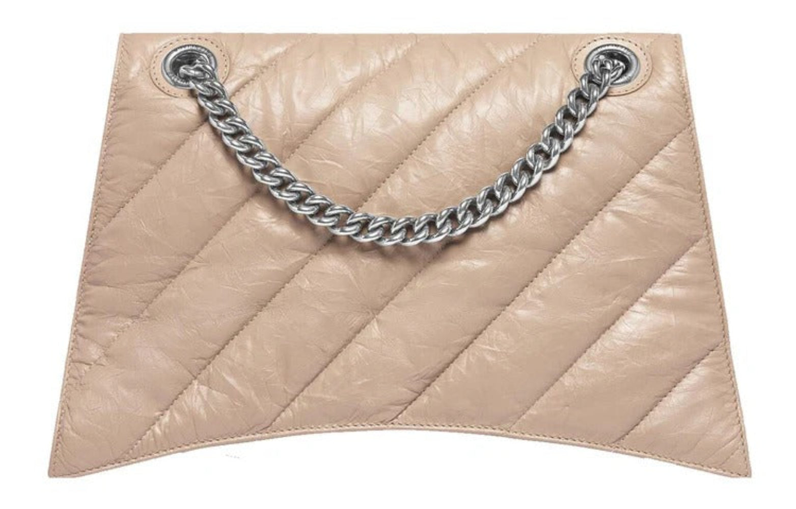 Balenciaga Women's Taupe Quilted Crush Chain Bag M