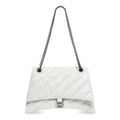 Balenciaga Women's Optic White Quilted Crush Chain Bag M