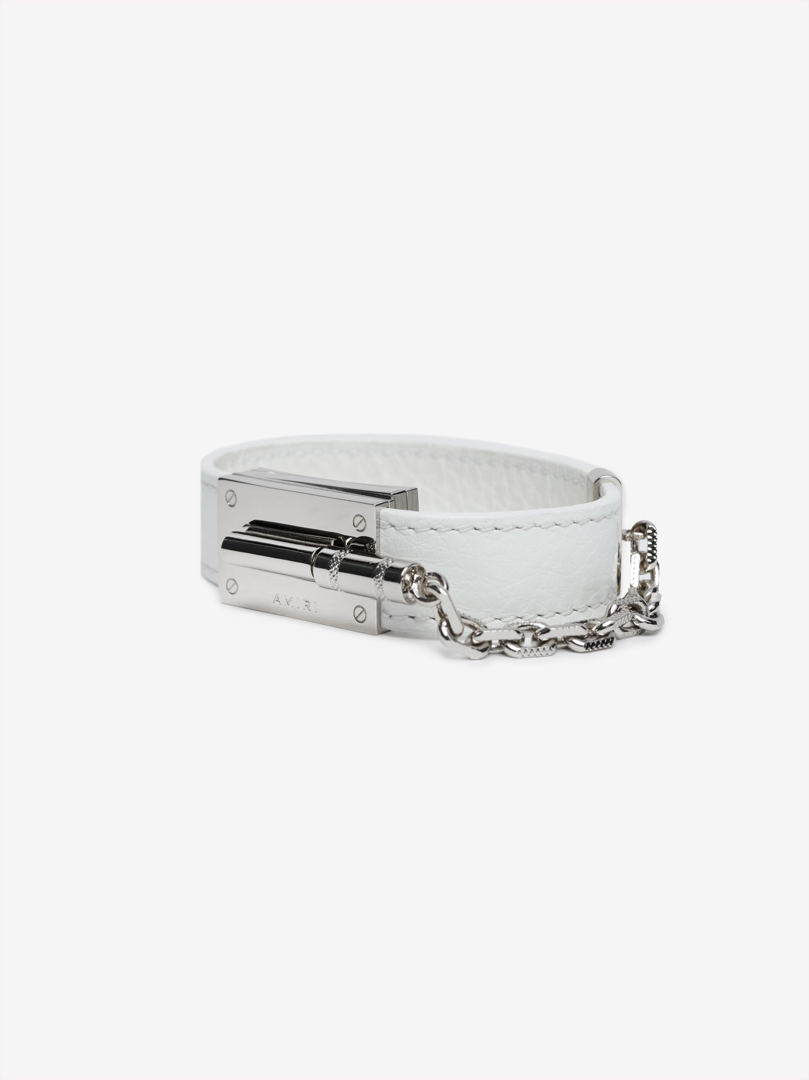 Amiri Pebbled Jax Bracelet White