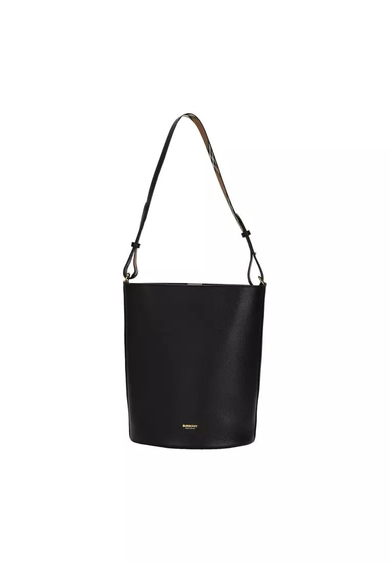 Burberry Burberry Black Medium Leather Bucket Bag