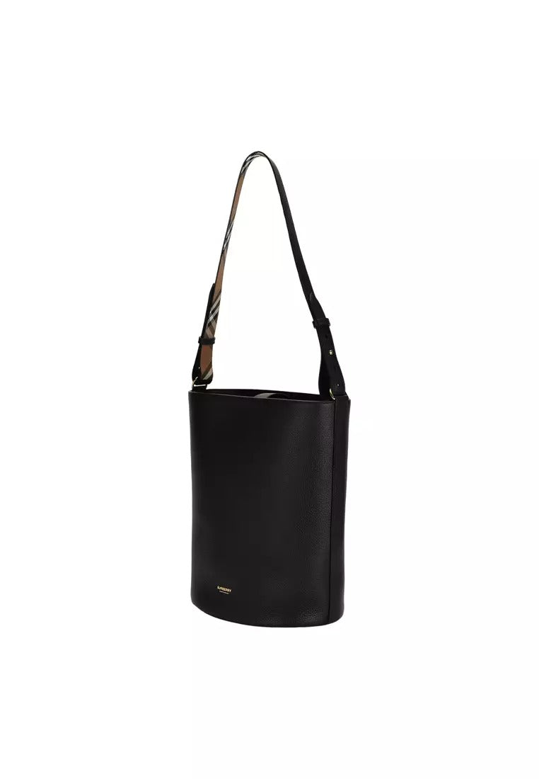 Burberry Burberry Black Medium Leather Bucket Bag
