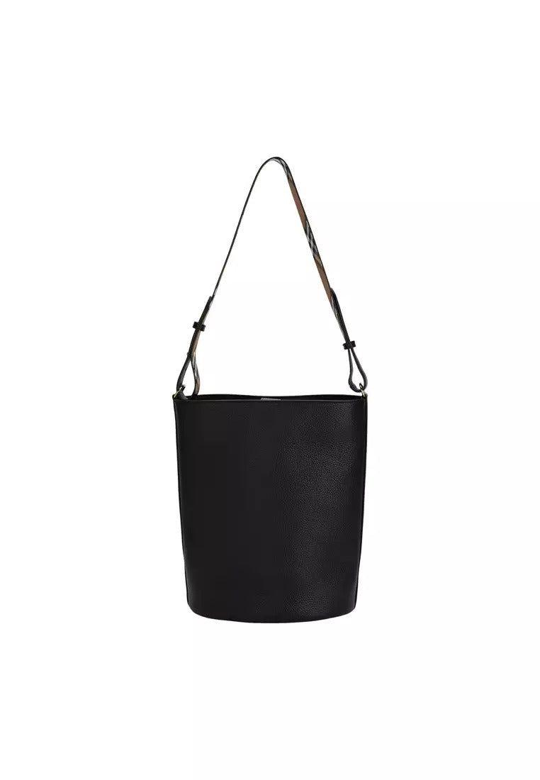 Burberry Burberry Black Medium Leather Bucket Bag