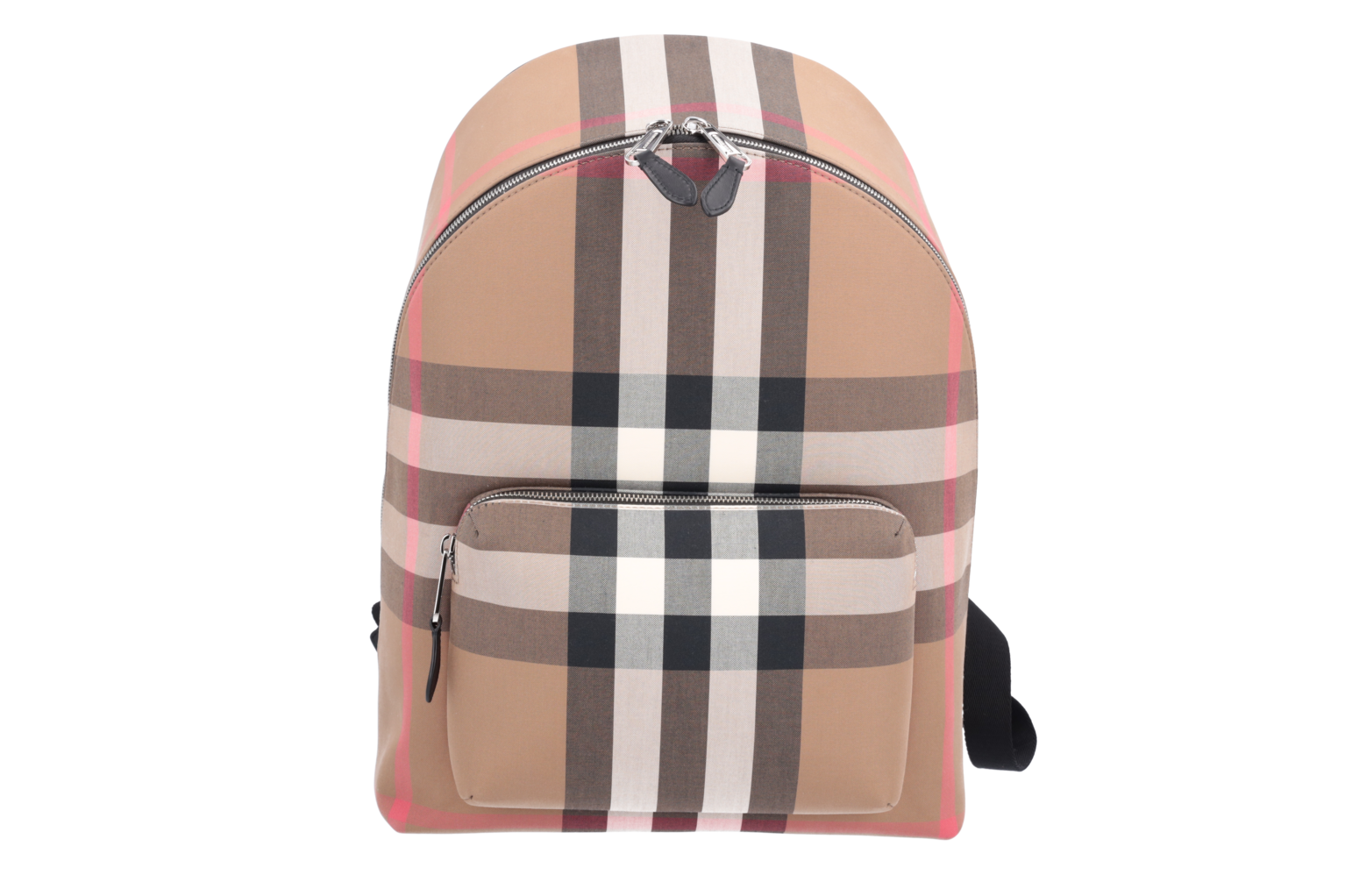 Burberry Jeff Taupe Check Canvas Backpack