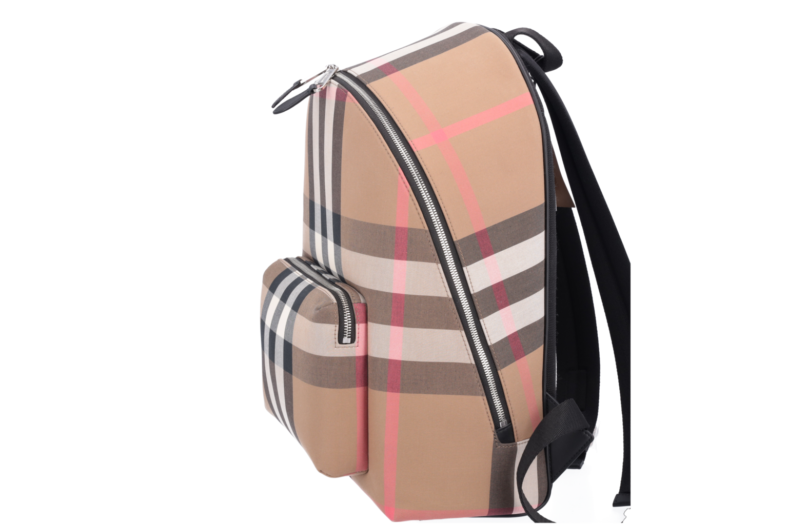 Burberry Jeff Taupe Check Canvas Backpack