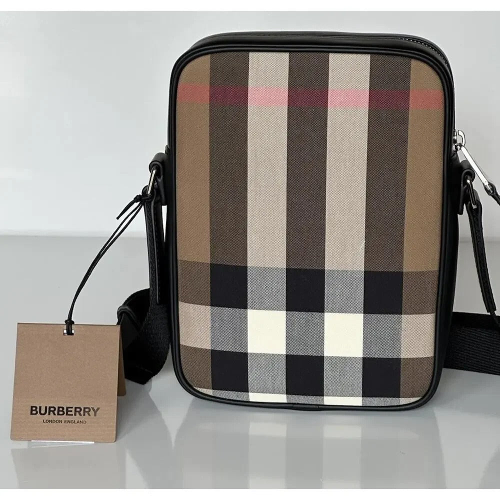 Burberry Paddy Taupe Check Crossbody Bag