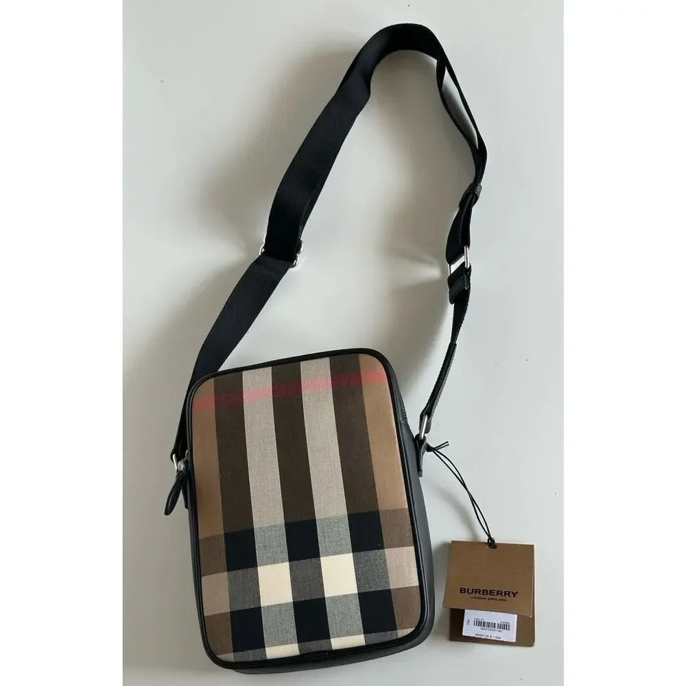Burberry Paddy Taupe Check Crossbody Bag