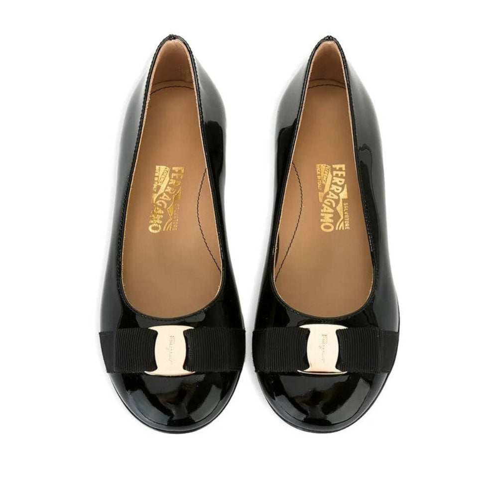 Salvatore Ferragamo Girls Mini Varina Ballet Flats