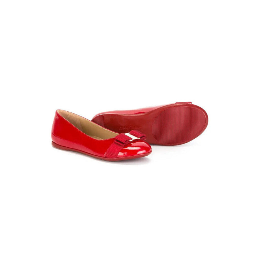 Salvatore Ferragamo Girls Mini Varina Ballet Flats