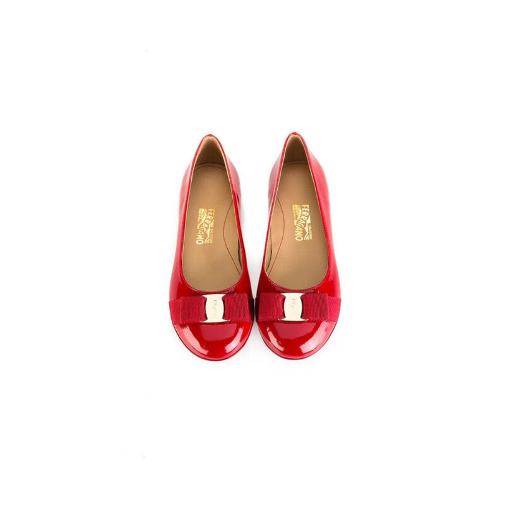 Salvatore Ferragamo Girls Mini Varina Ballet Flats