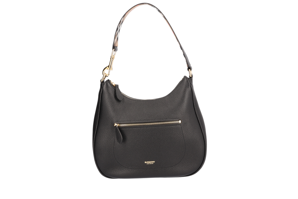 Burberry Burberry Black Leather Hobo Bag