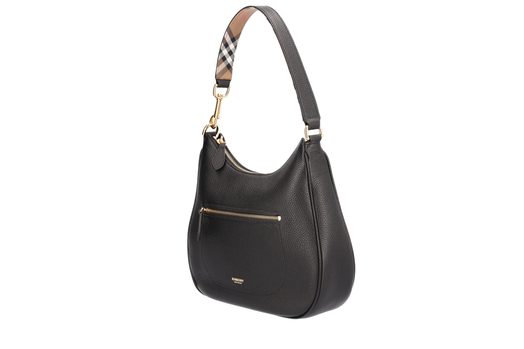 Burberry Burberry Black Leather Hobo Bag