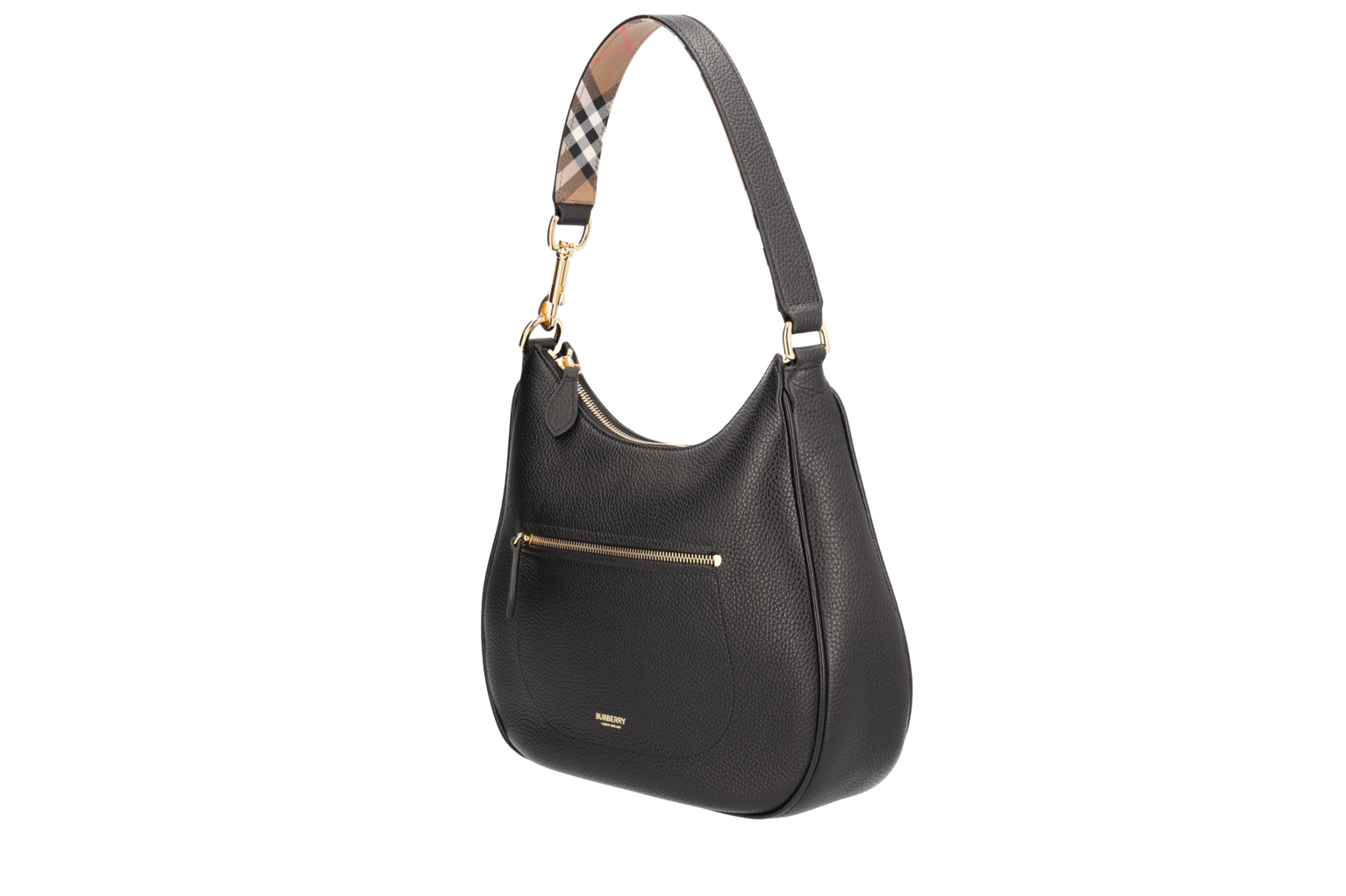 Burberry Burberry Black Leather Hobo Bag