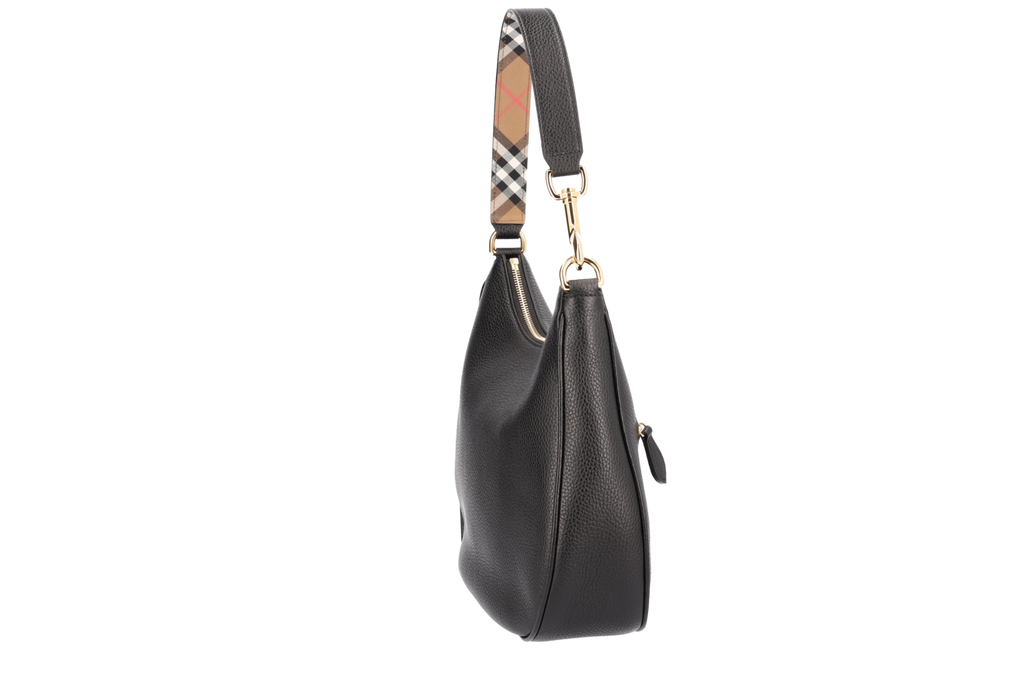 Burberry Burberry Black Leather Hobo Bag