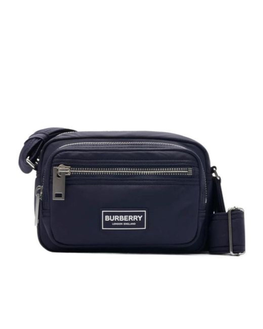 Burberry Navy Blue Logo Zipped Belt Bag
