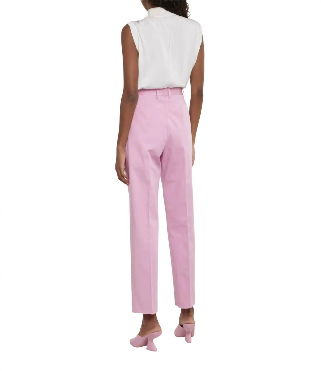 Salvatore Ferragamo Women's Pink Cotton Trousers