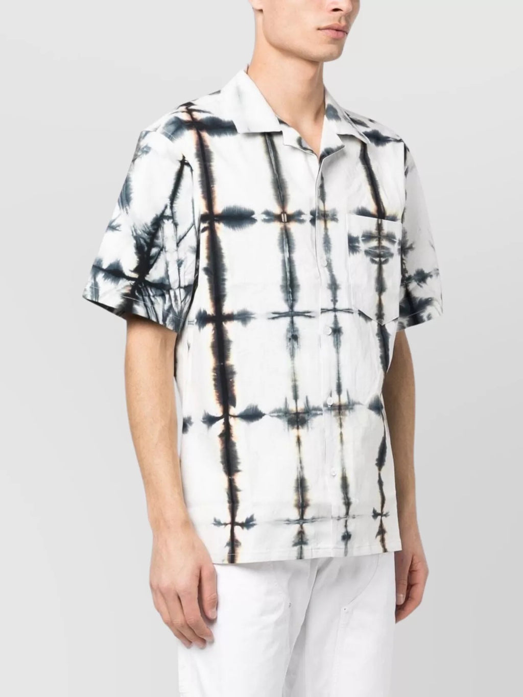 Nahamias Blue Tye Dye Button Down