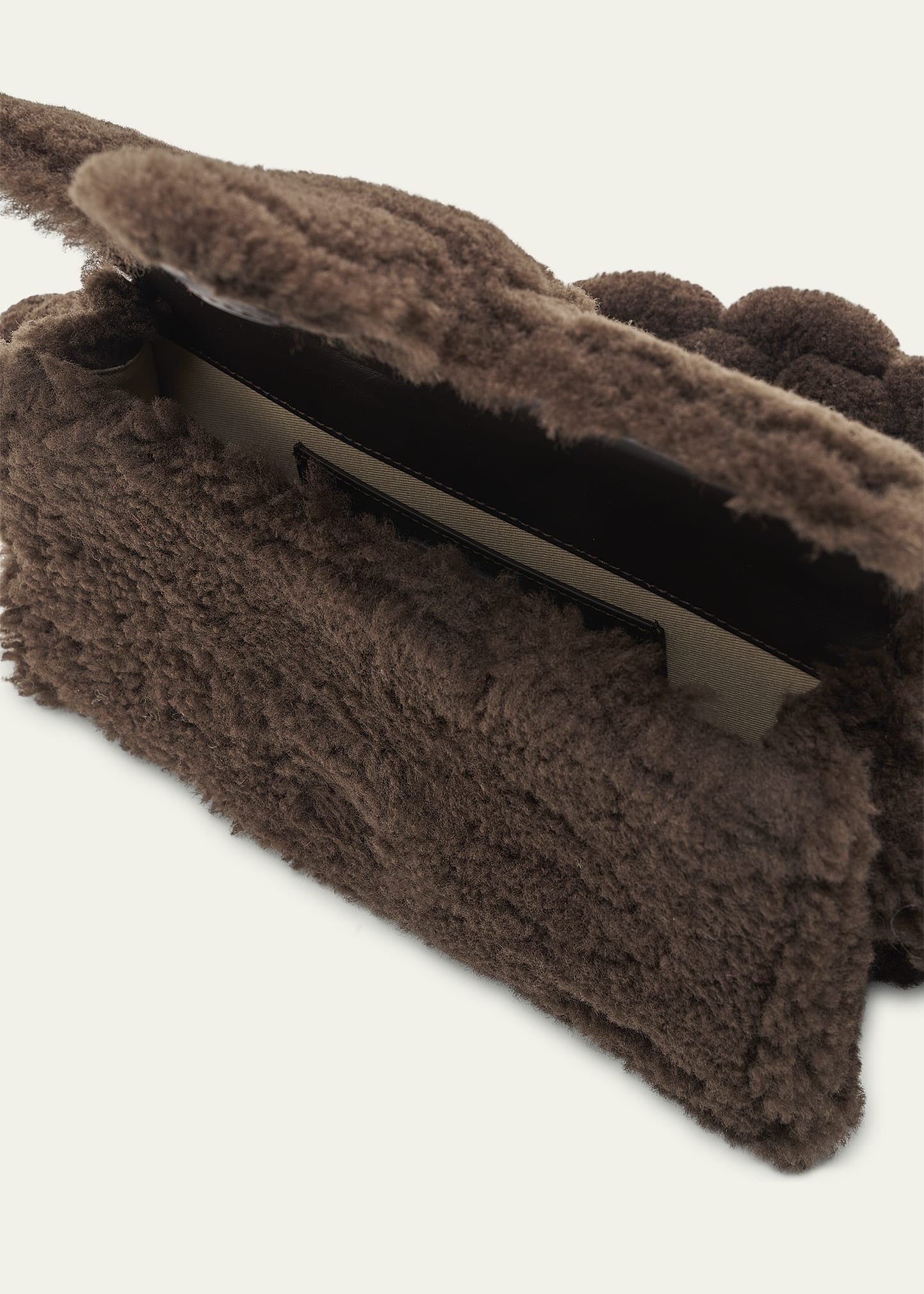 Jacquemus Le Bambidou Fur Shoulder Bag 'Dark Brown'