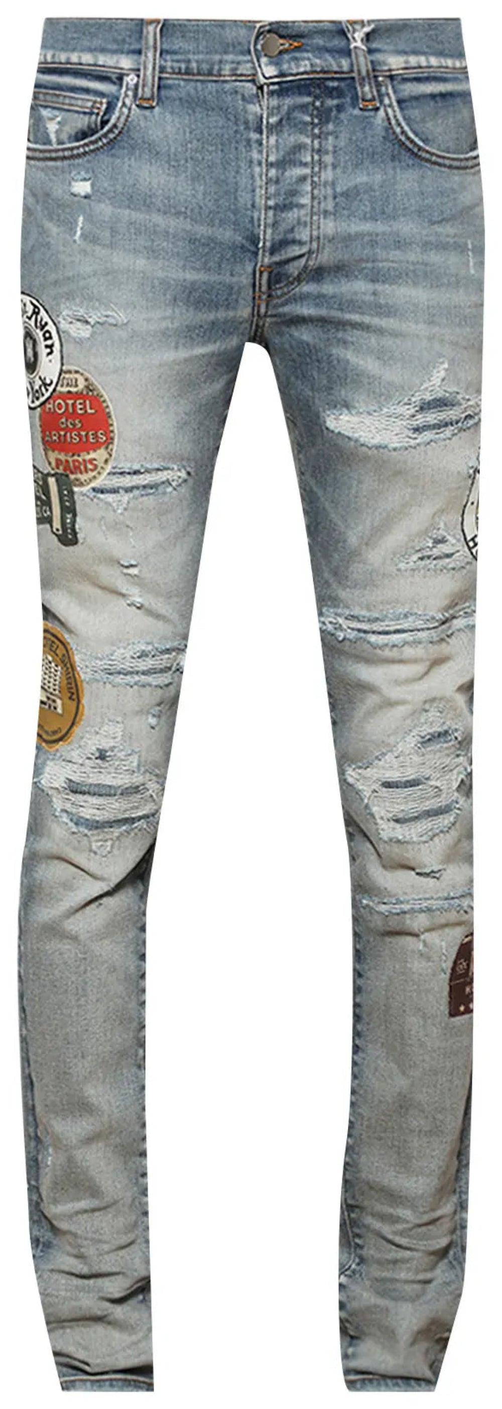 Amiri Travel Patch Repair Jean 'Antique Indigo'