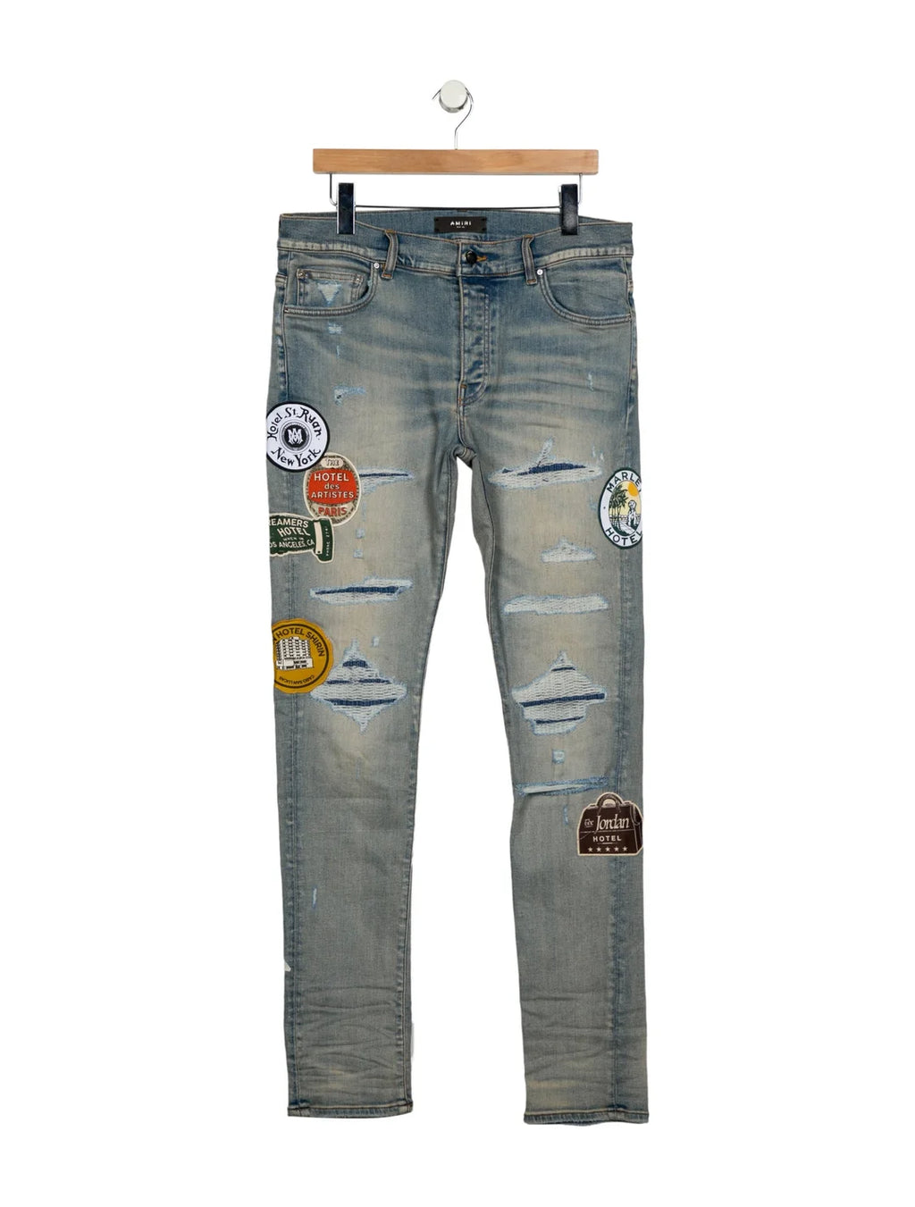 Amiri Travel Patch Repair Jean 'Antique Indigo'