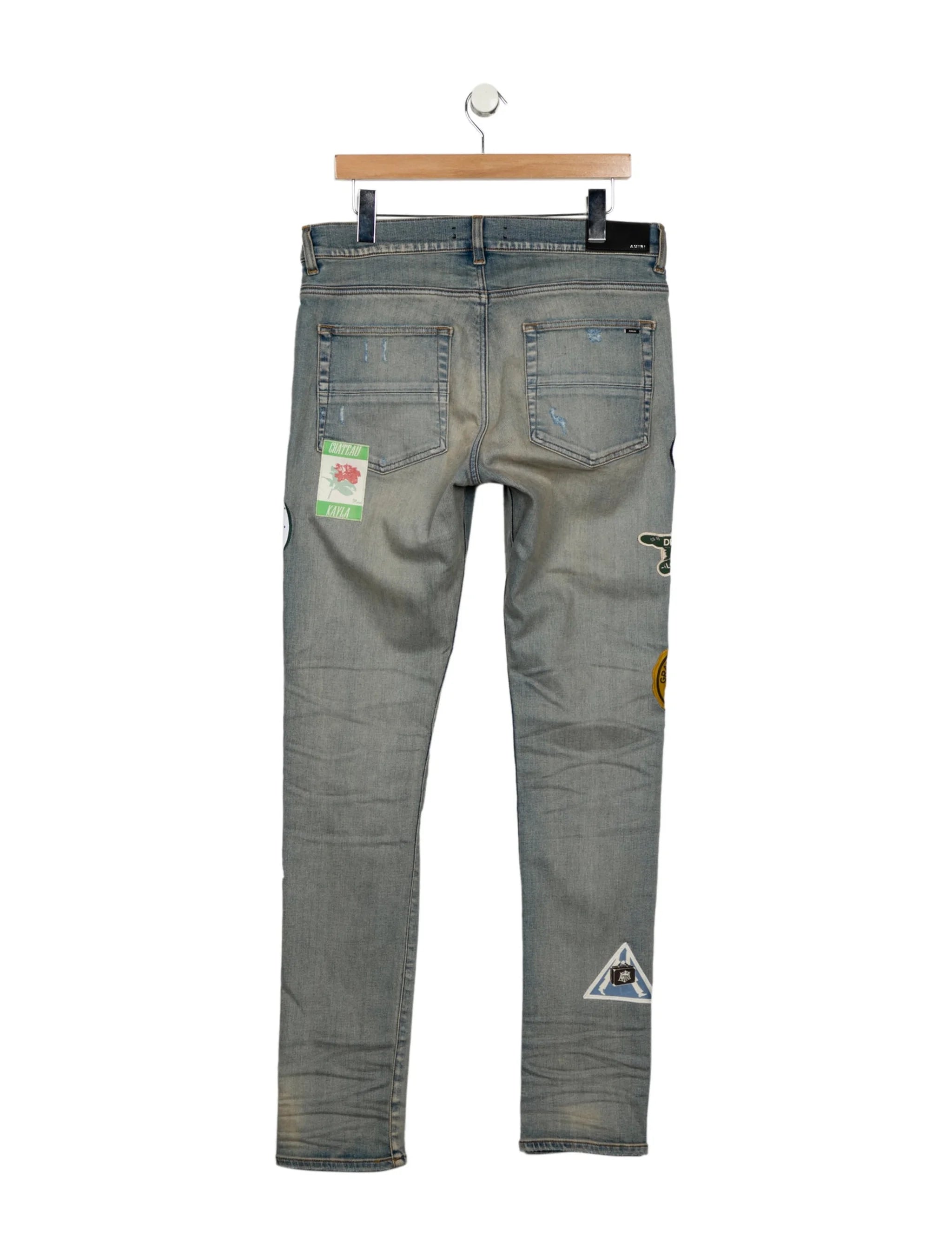 Amiri Travel Patch Repair Jean 'Antique Indigo'