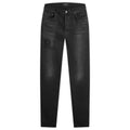 AMIRI Bandana Jacquard Logo Distressed Slim Jeans