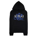 AMIRI Black and Blue Snake Logo Hooded Sweatshirt - L