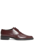 Fabiana Filippi Leather Lace-Up Derby with Pointed Toe - Bordeaux