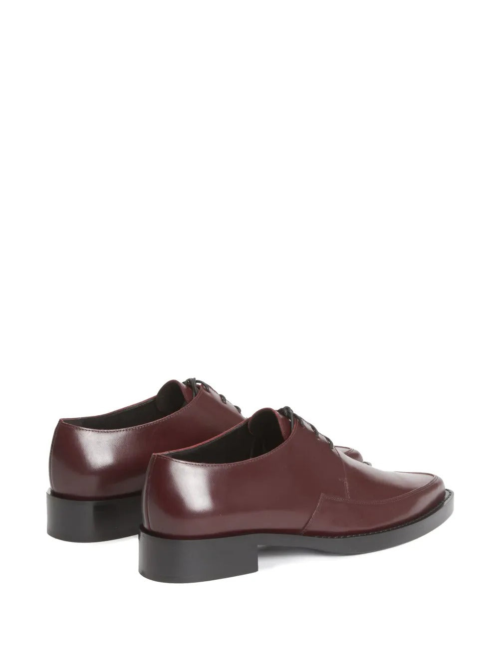 Fabiana Filippi Leather Lace-Up Derby with Pointed Toe - Bordeaux
