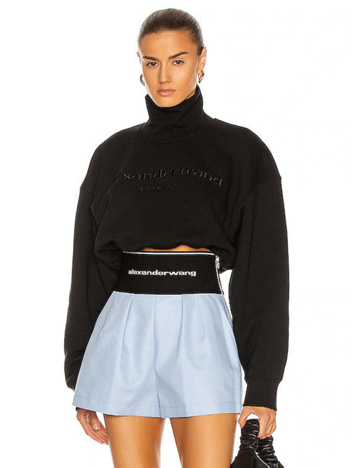 Alexander Wang Women's Signature Logo Sweatshirt in Black – Size XS