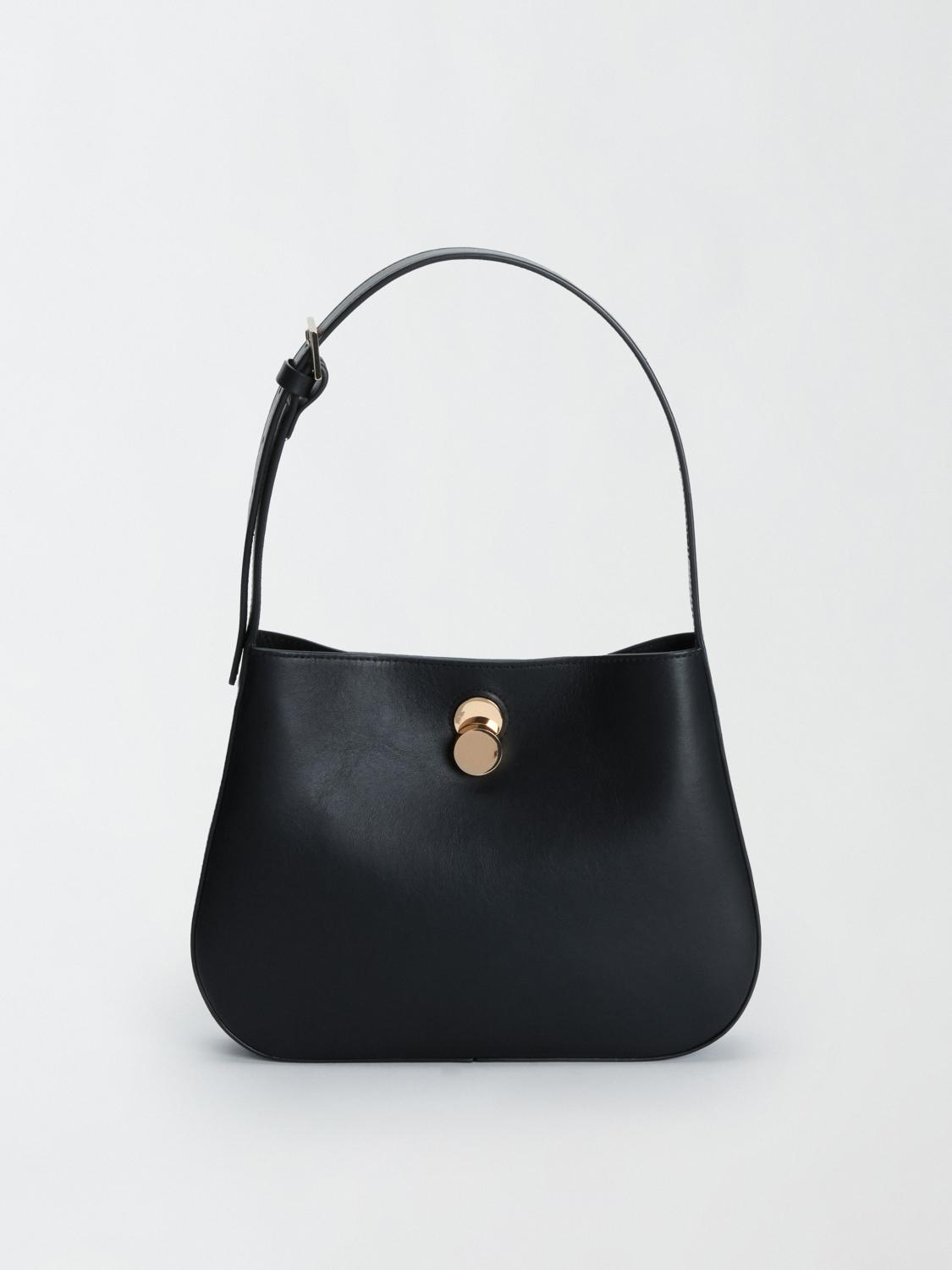 Fabiana Filippi Leather Medium Hobo Bag - Black