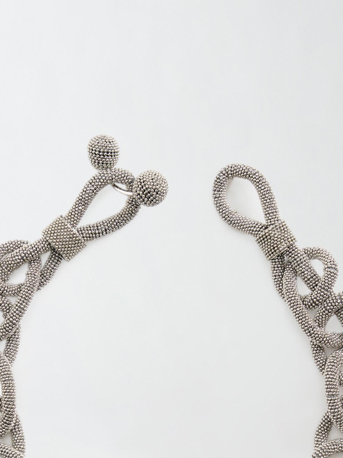 Fabiana Filippi Filo Diamante Chain Effect Necklace - Nickel