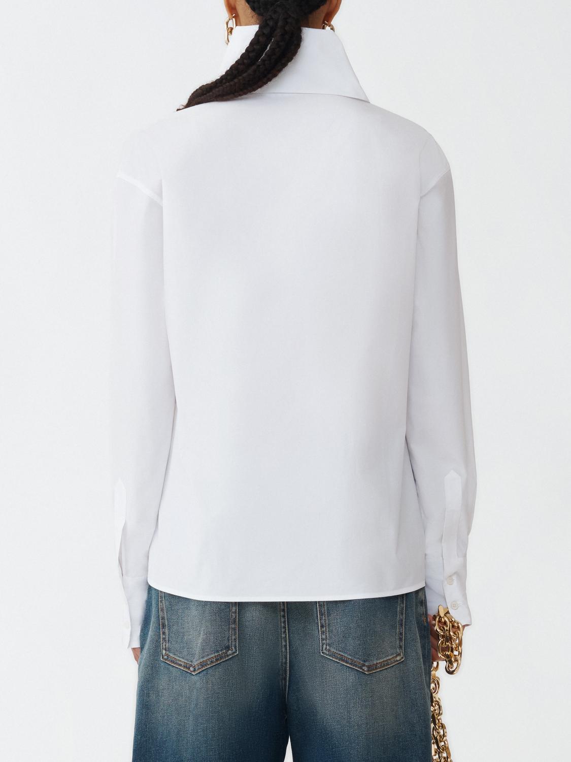 Fabiana Filippi Poplin Basic Shirt with Stand-Up High Collar - Optical White
